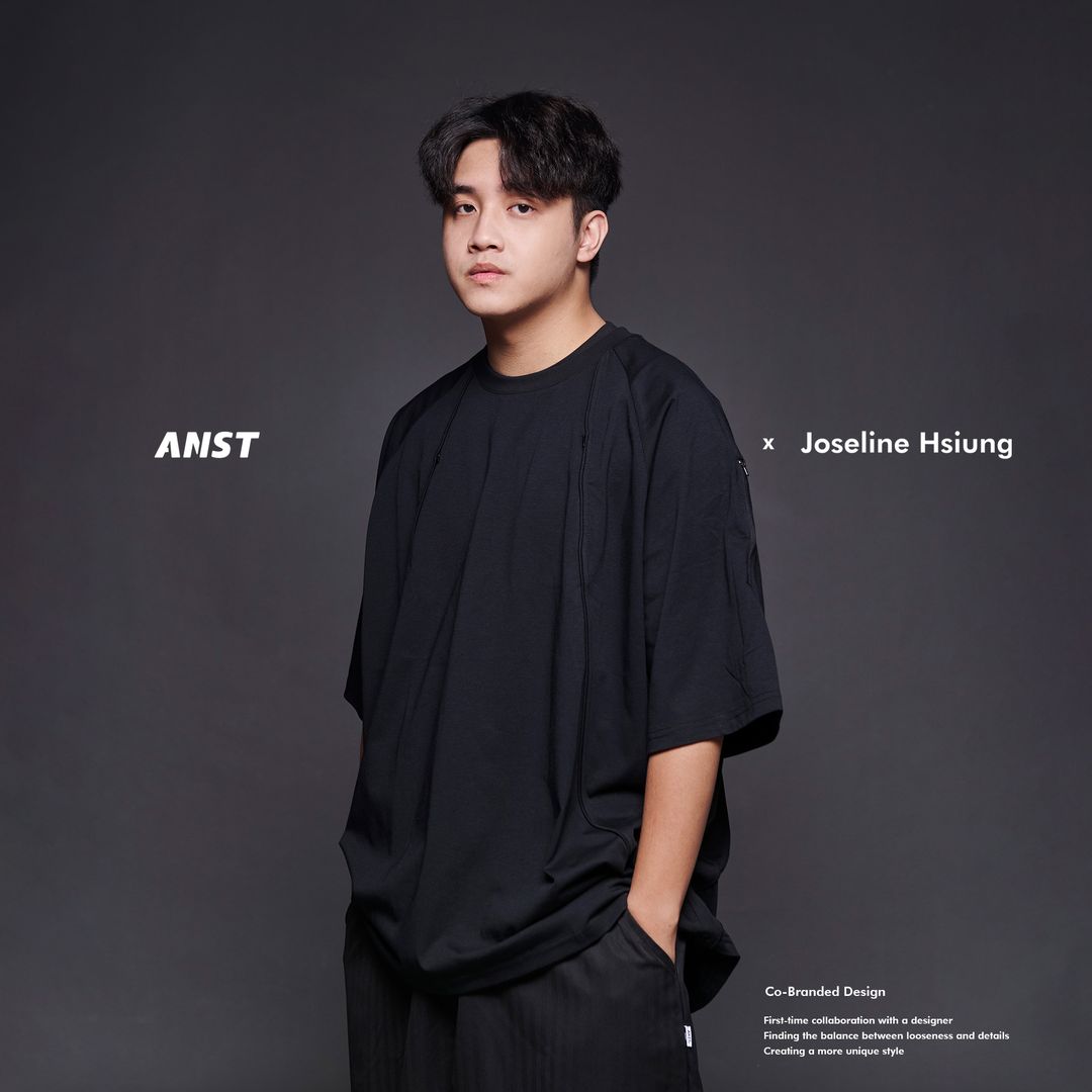 ANST X JOSELINE HSIUNG PIPING TRACK HIDDEN ZIPPER TEE 882408