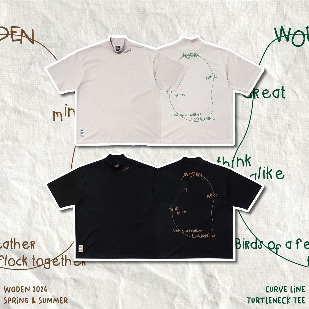 WODEN 2024 SPRING & SUMMER CURVE LINE TURTLENECK TEE