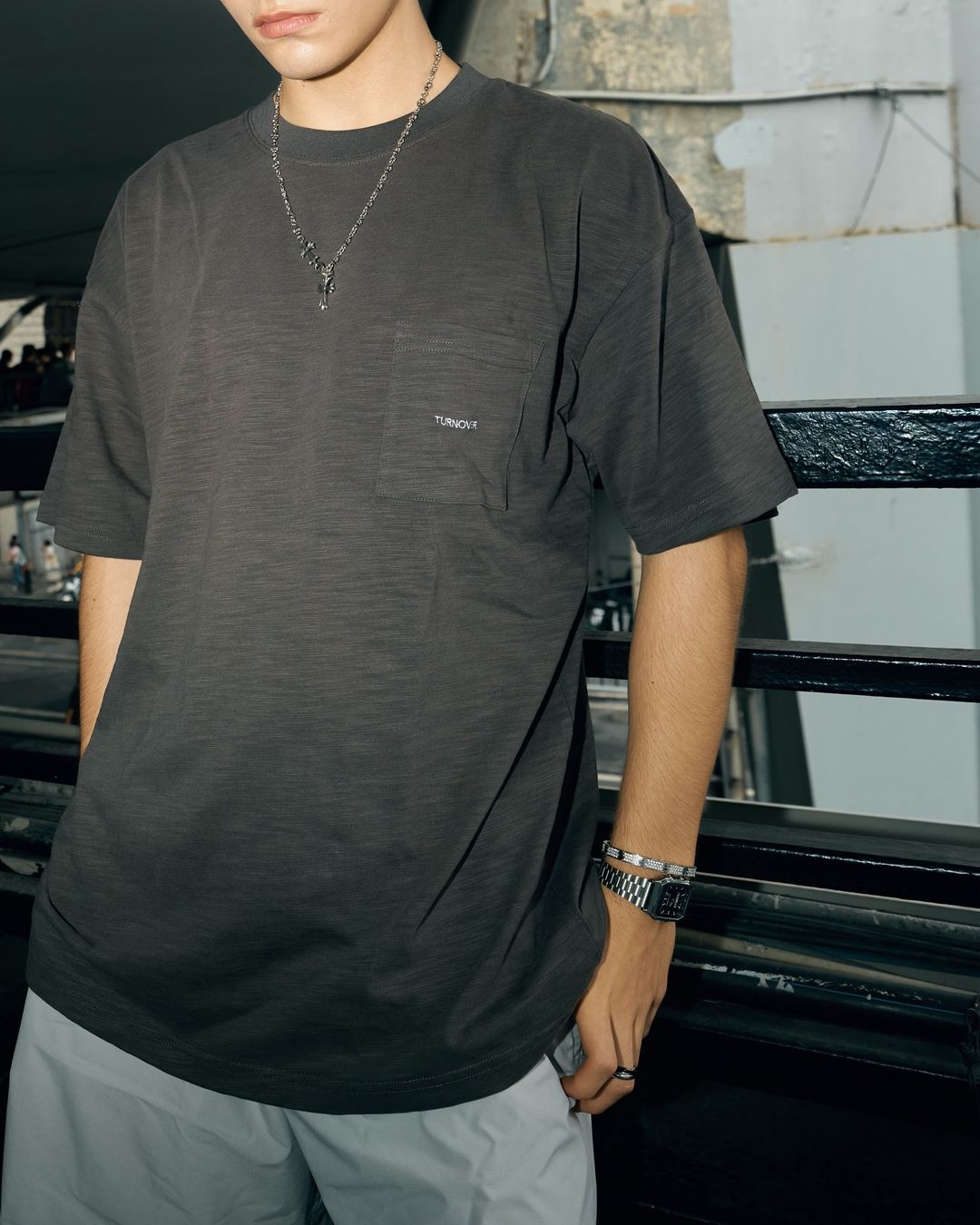 TURNOVER JERSEY COTTON T-SHIRT