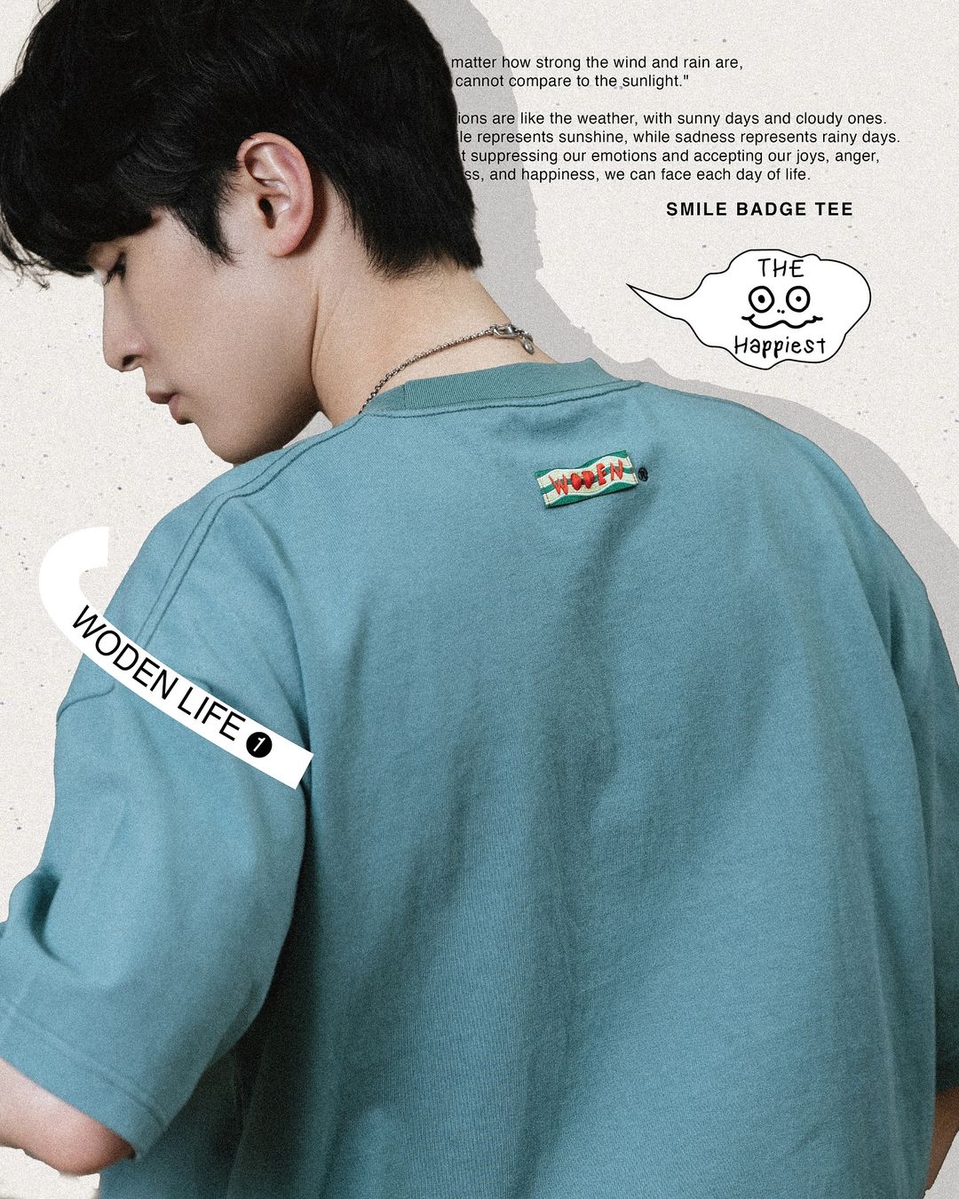 WODEN 2024 SPRING & SUMMER SMILE BADGE TEE