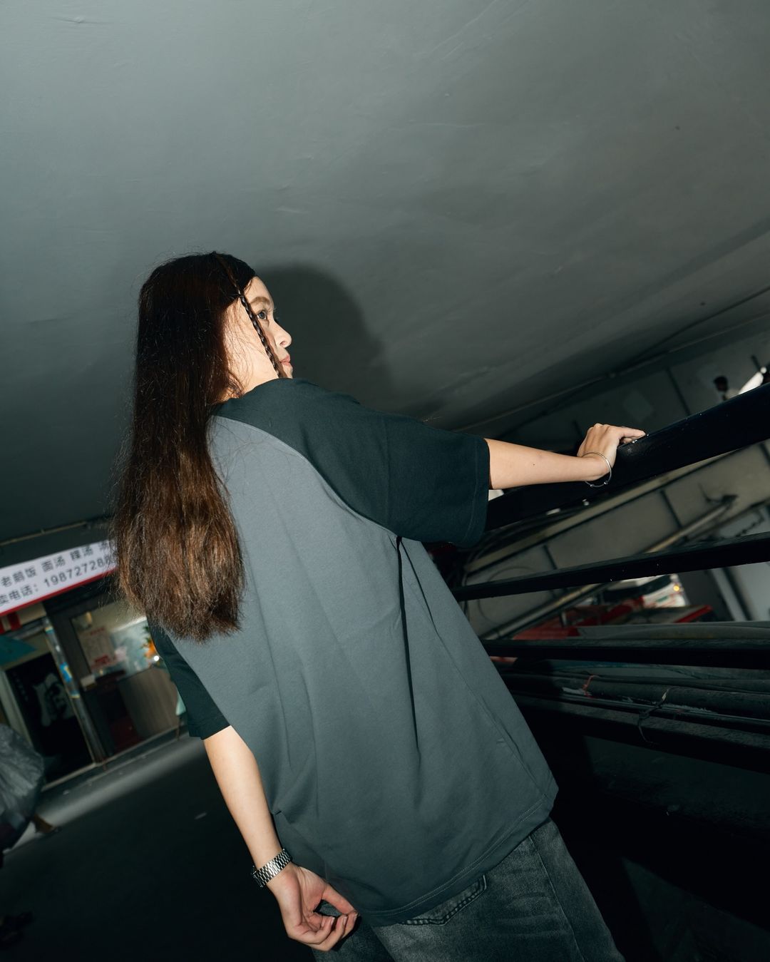 TURNOVER JAPANESE RETRO COLOR-BLOCK SHORT SLEEVE T-SHIRT