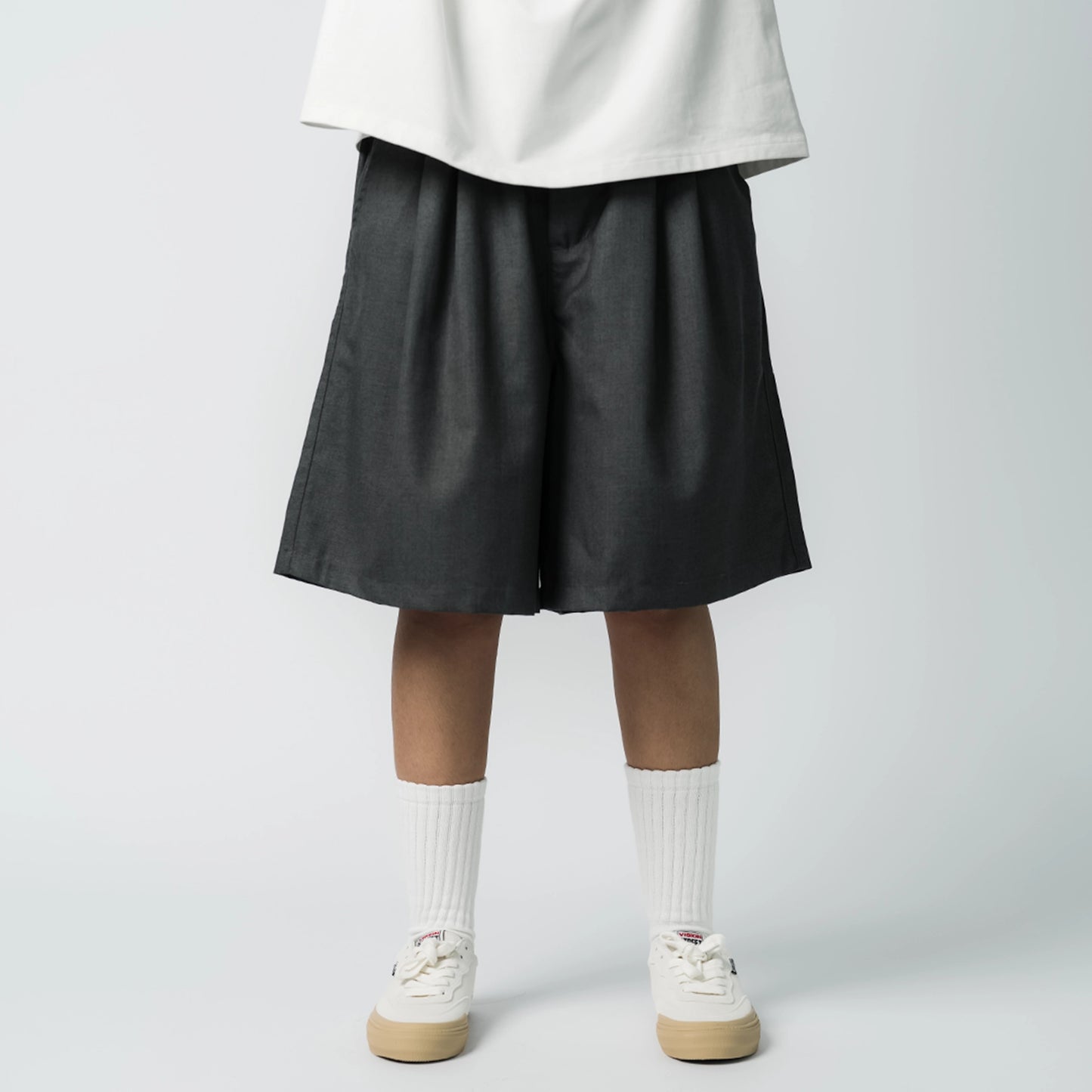 A.A Grey Pleated Shorts