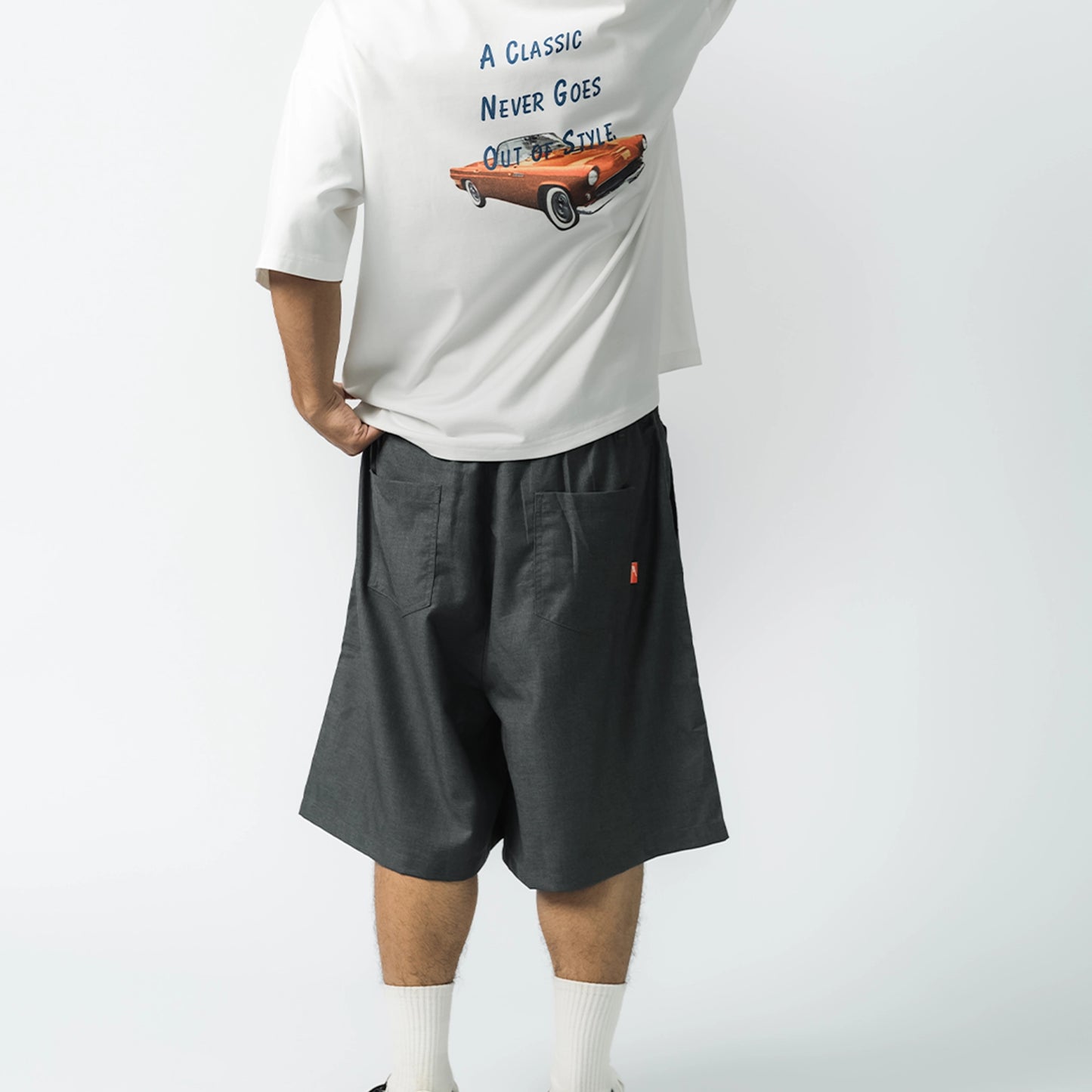 A.A Grey Pleated Shorts