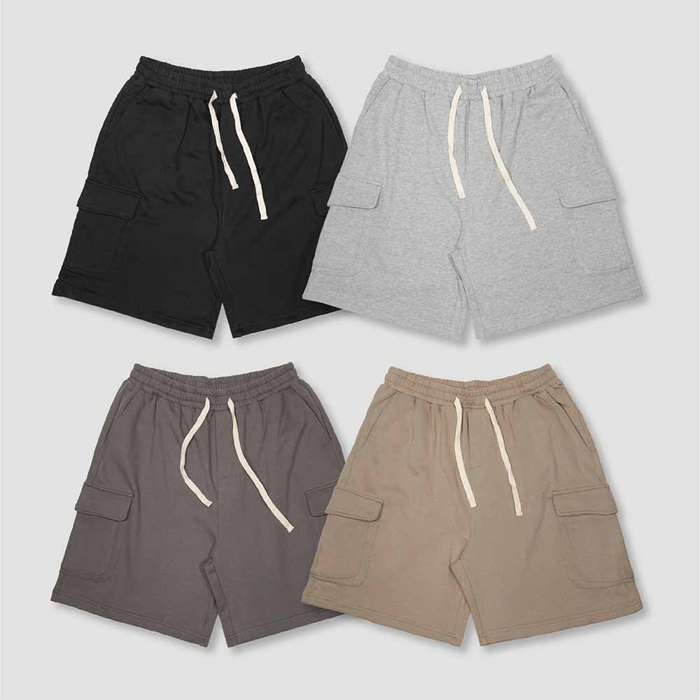 【QUEST】CARGO SWEAT SHORTS - 側面口袋棉質短褲