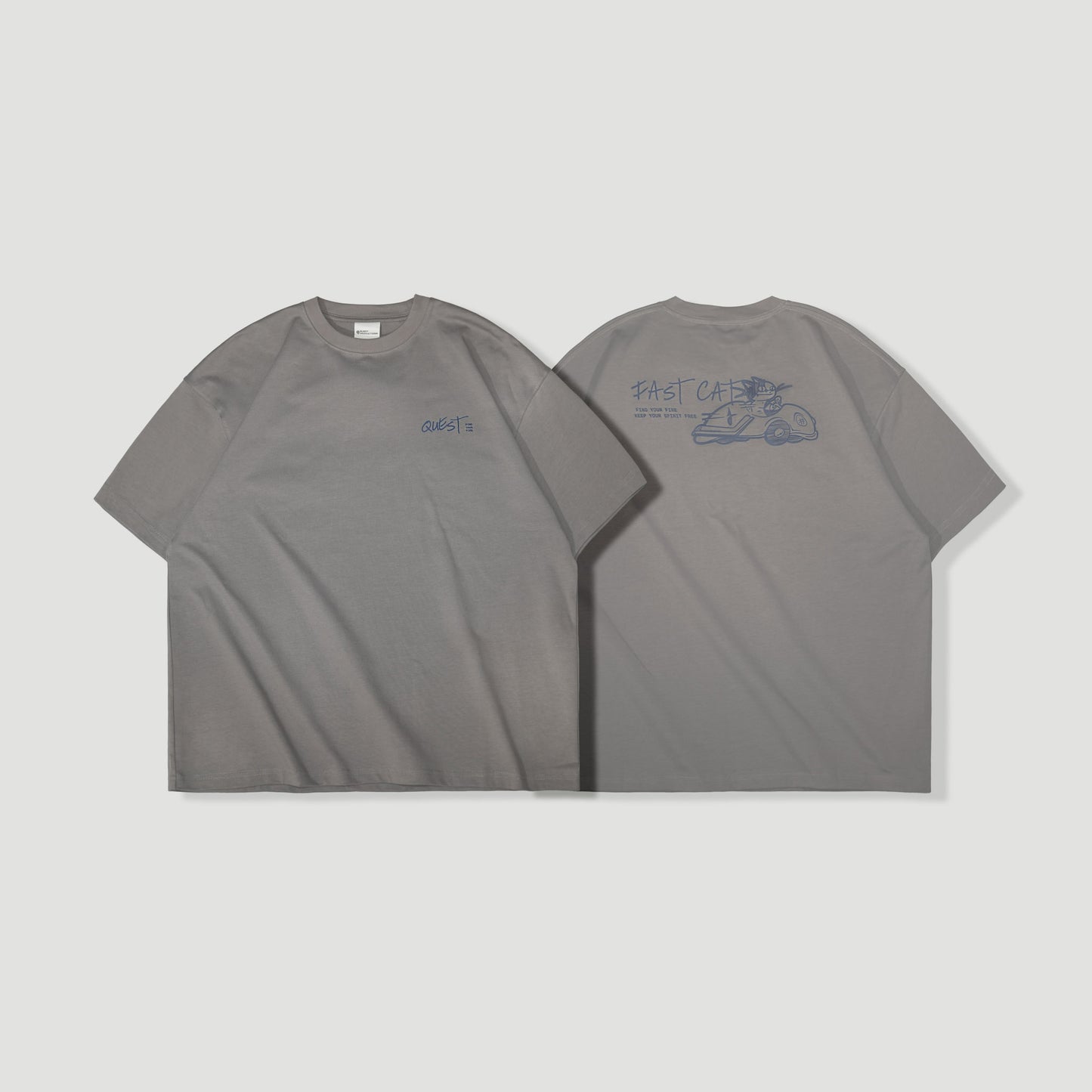 QUEST Driving Cat TEE 賽車貓咪TEE