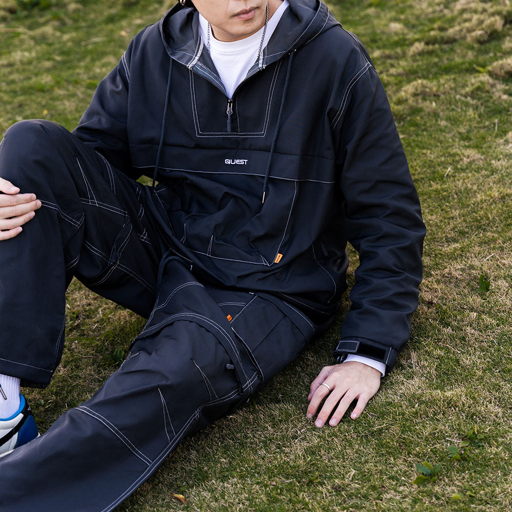 NYLON POCKET PULLOVER 尼龍口袋半拉鍊上衣