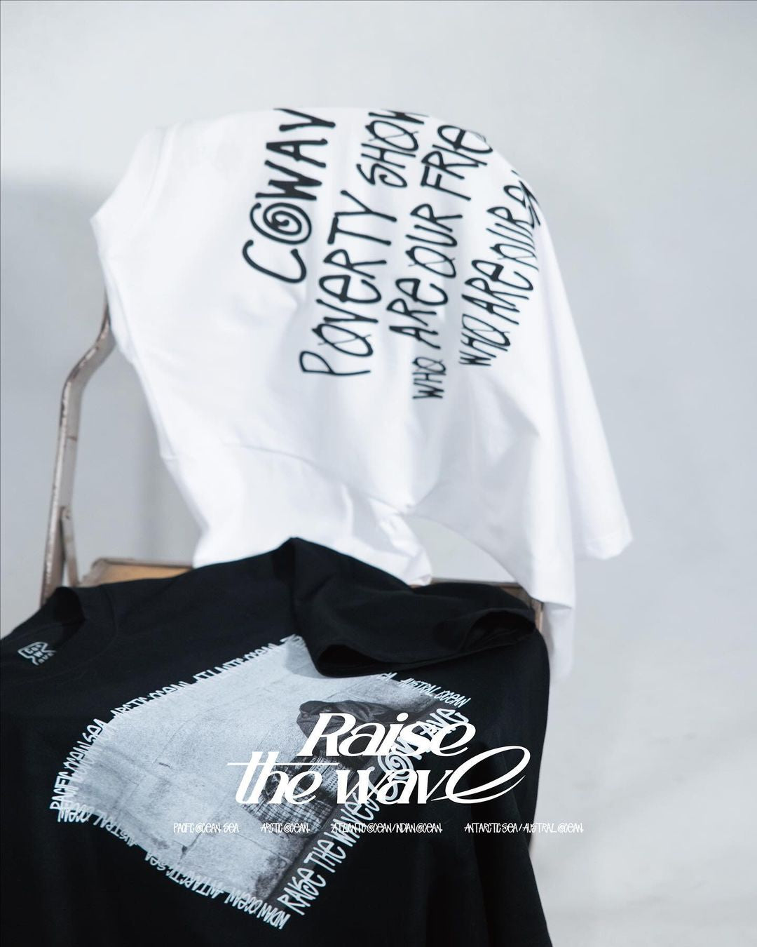 COWAVE 2024 Spring & Summer Begging Picture Font Tee