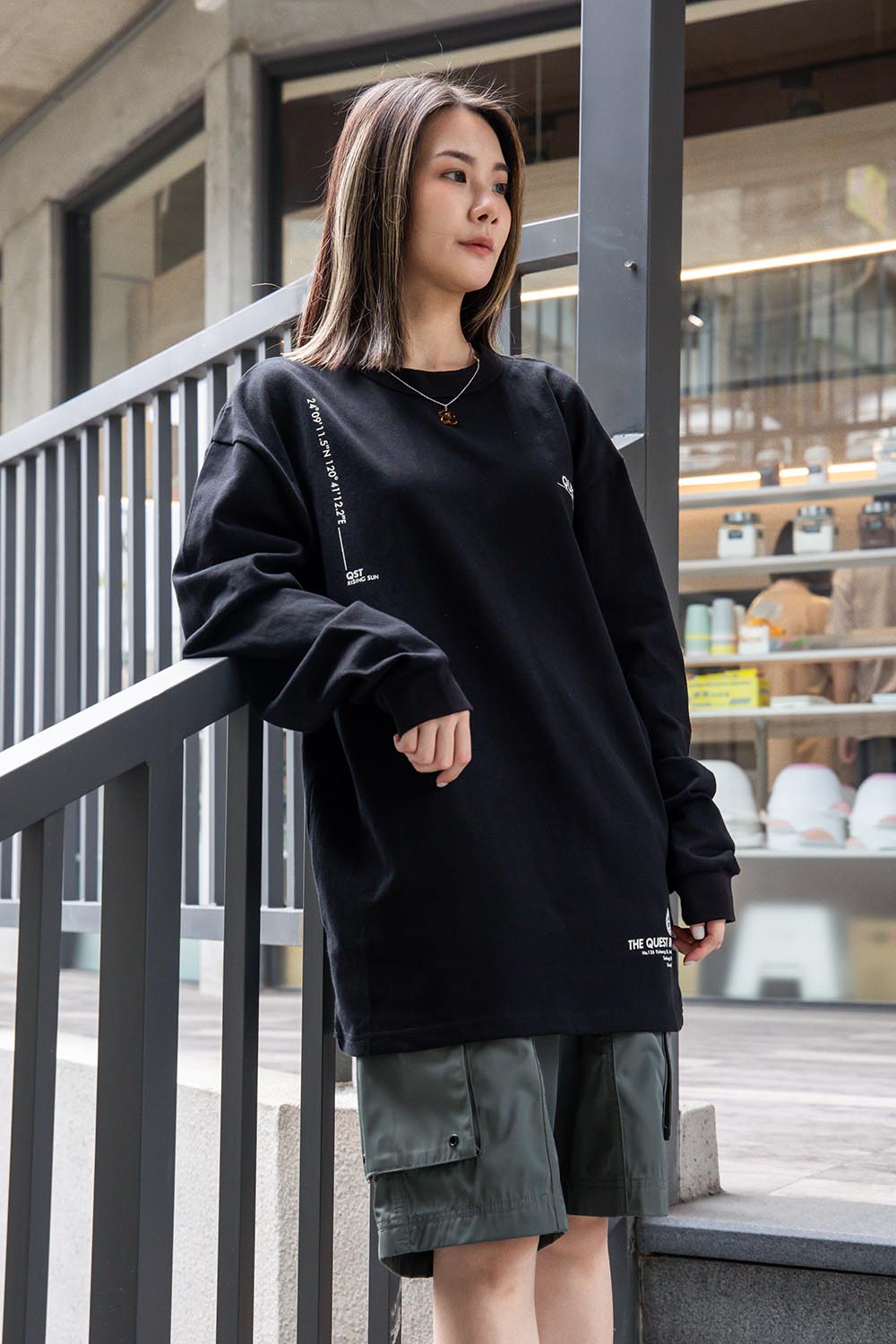 【QUEST】GPS LS TEE - 座標薄長TEE
