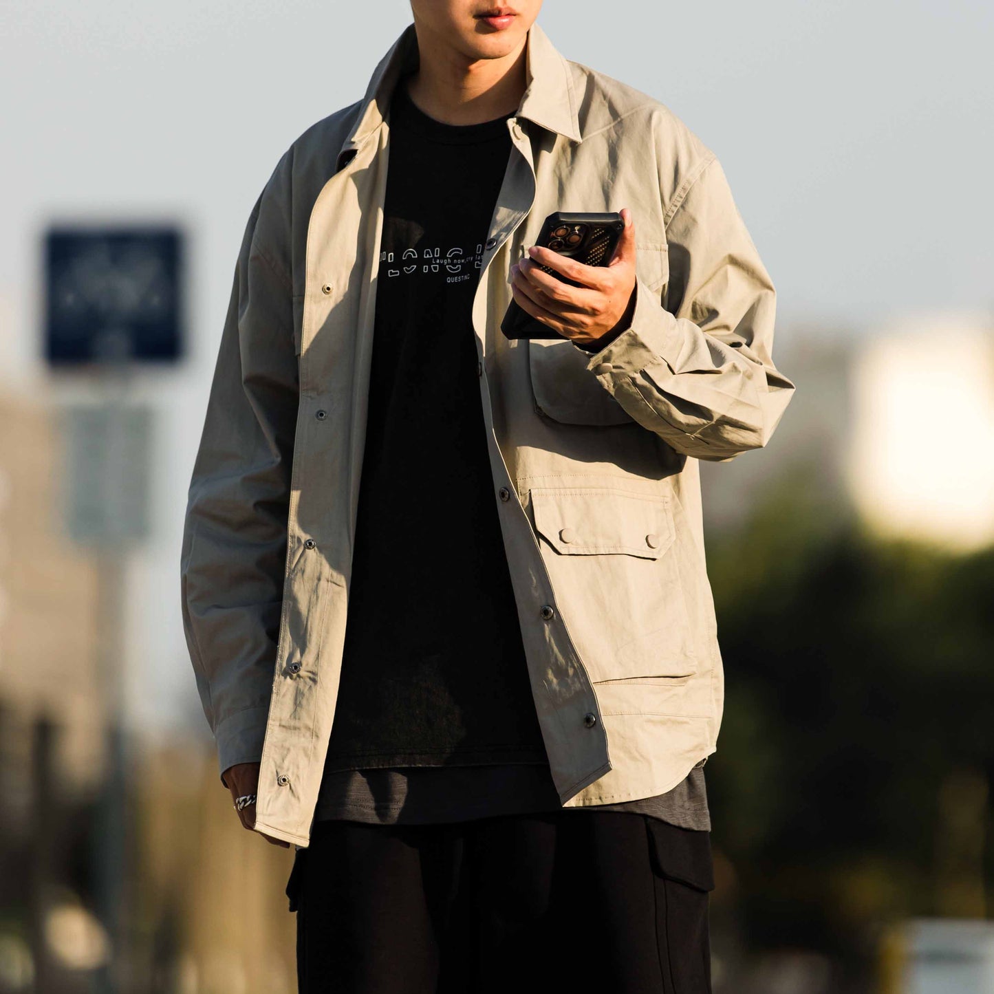 【QUEST】POCKET LS SHIRT - 多口袋襯衫
