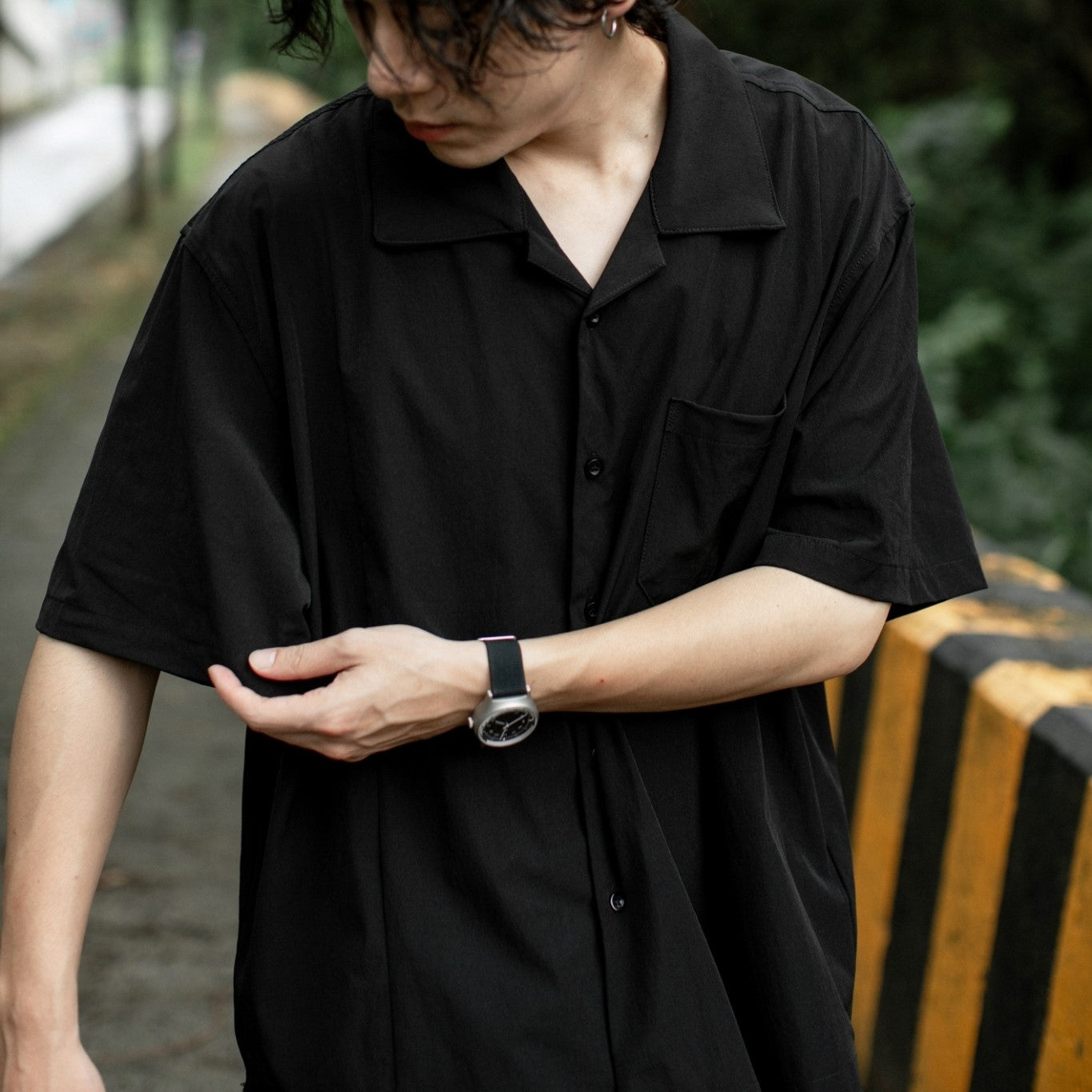 QUEST AIR SHIRT 涼感 拼接 短袖襯衫