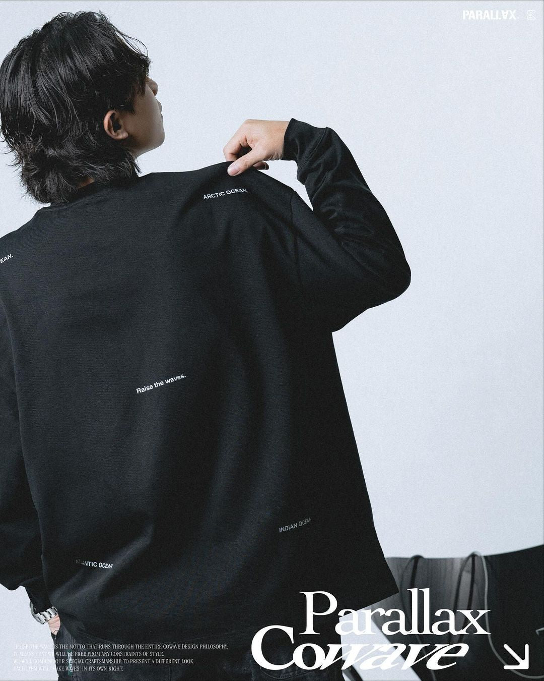 COWAVE 2023 2023-24 Fall & Winter Parallax LOGO Pocket L/S tee