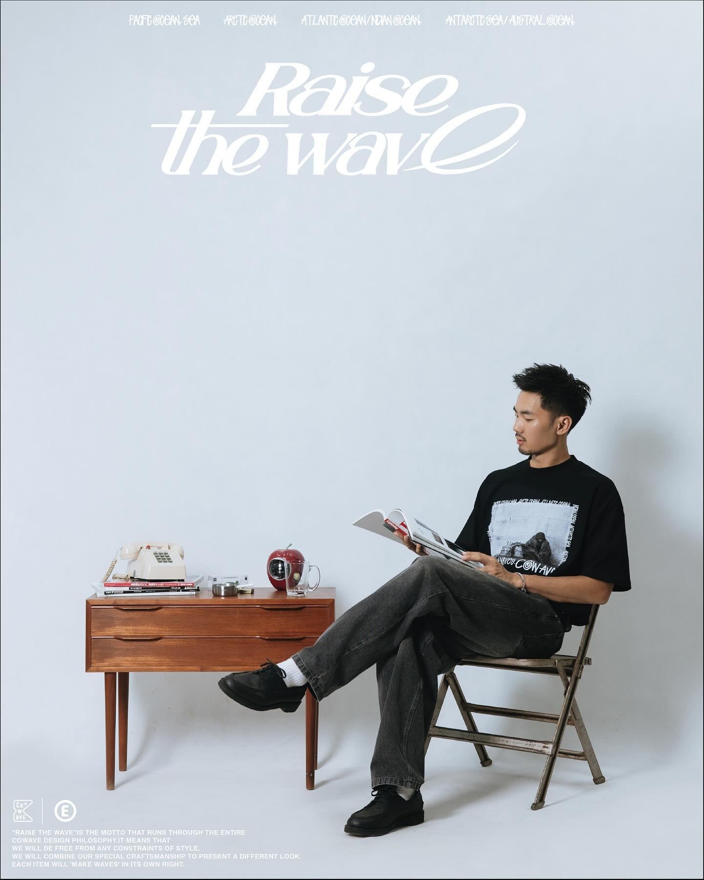 COWAVE 2024 Spring & Summer Begging Picture Font Tee