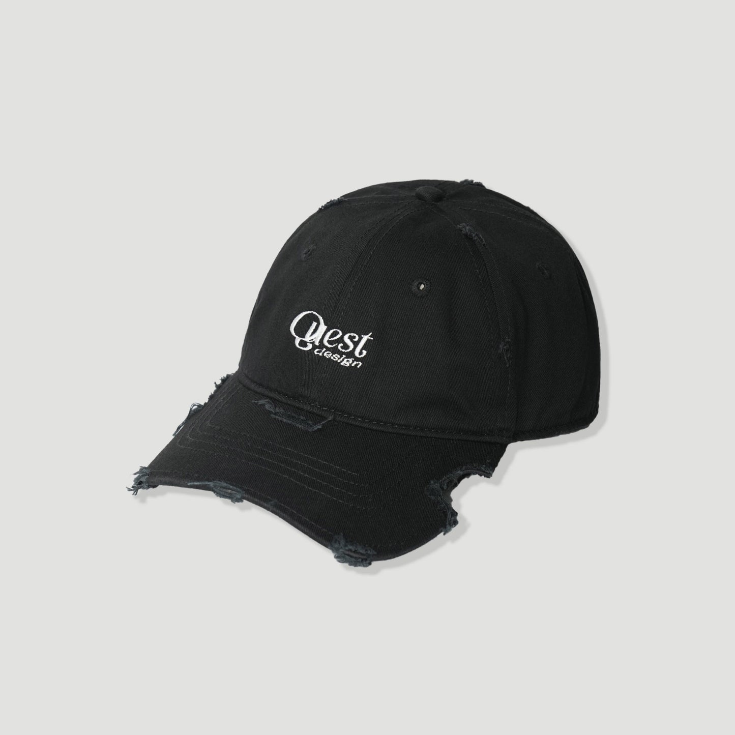 QUEST BASIC LOGO DESTROYED CAP (QUEST) 破壞老帽