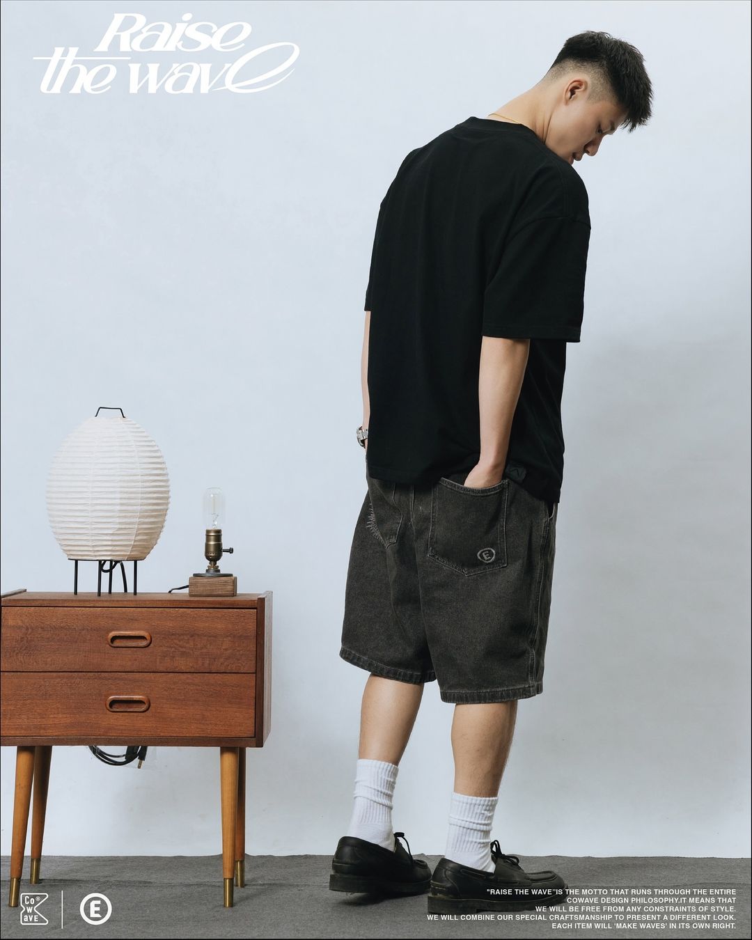 COWAVE 2024 Spring & Summer Wash Denim Bermuda Shorts