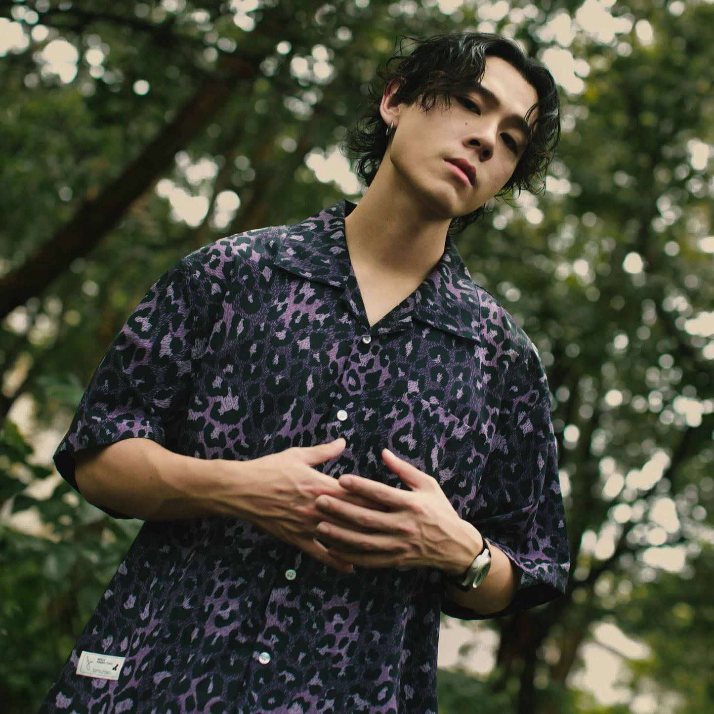 QUEST Leopard Print Shirt 涼感紫色豹紋襯衫