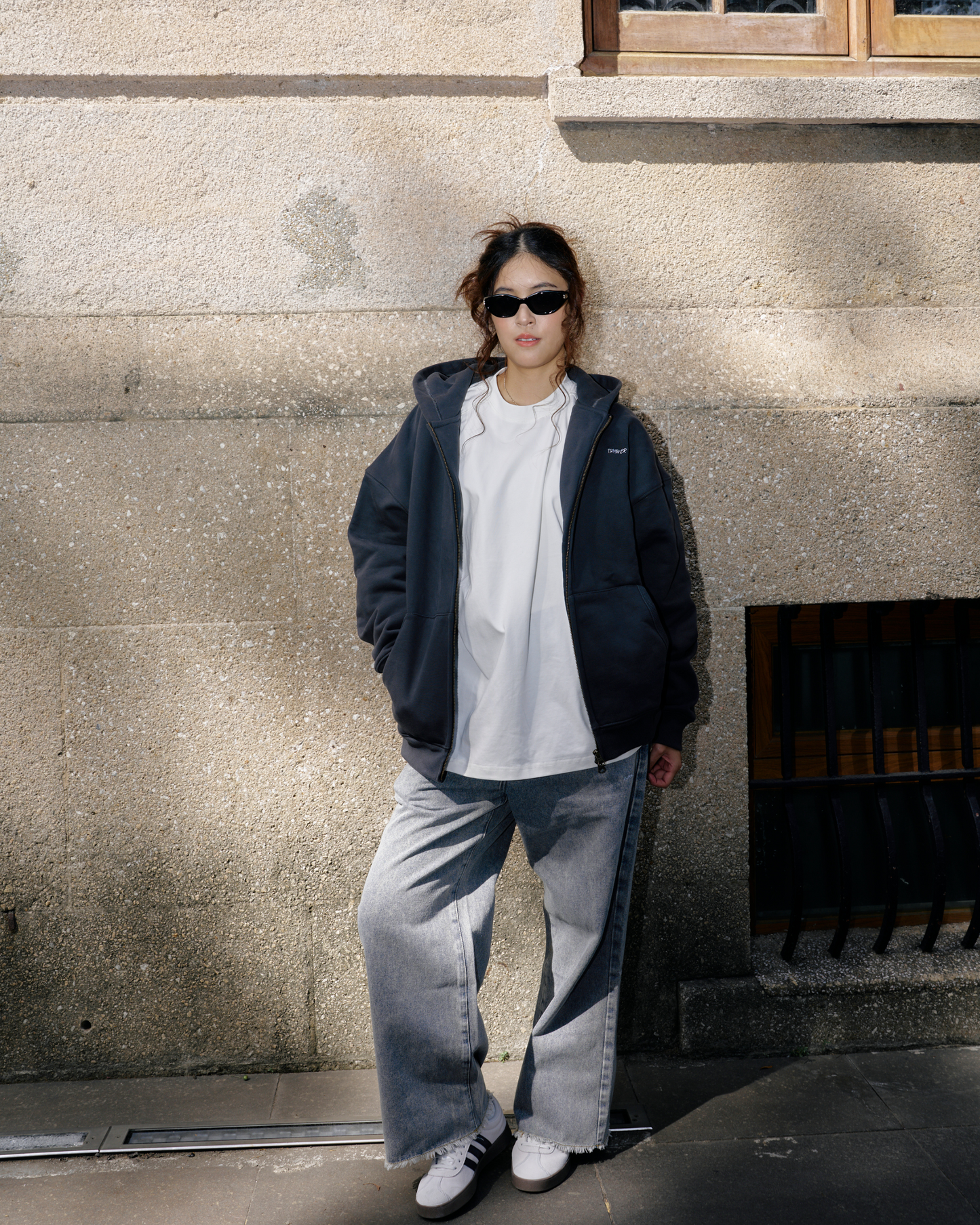 TURNOVER HEAVYWEIGHT DOUBLE ZIP JACKET