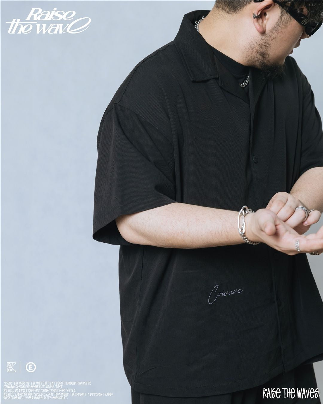 COWAVE 2024 Spring & Summer Straight strip shirt