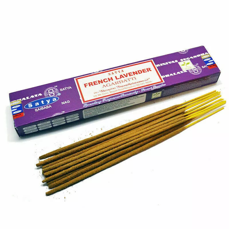 【全球最暢銷的線香】SATYA SAI BABA 賽巴巴 Nag Champa 法國薰衣草 浪漫愛情 印度 線香 (15g)