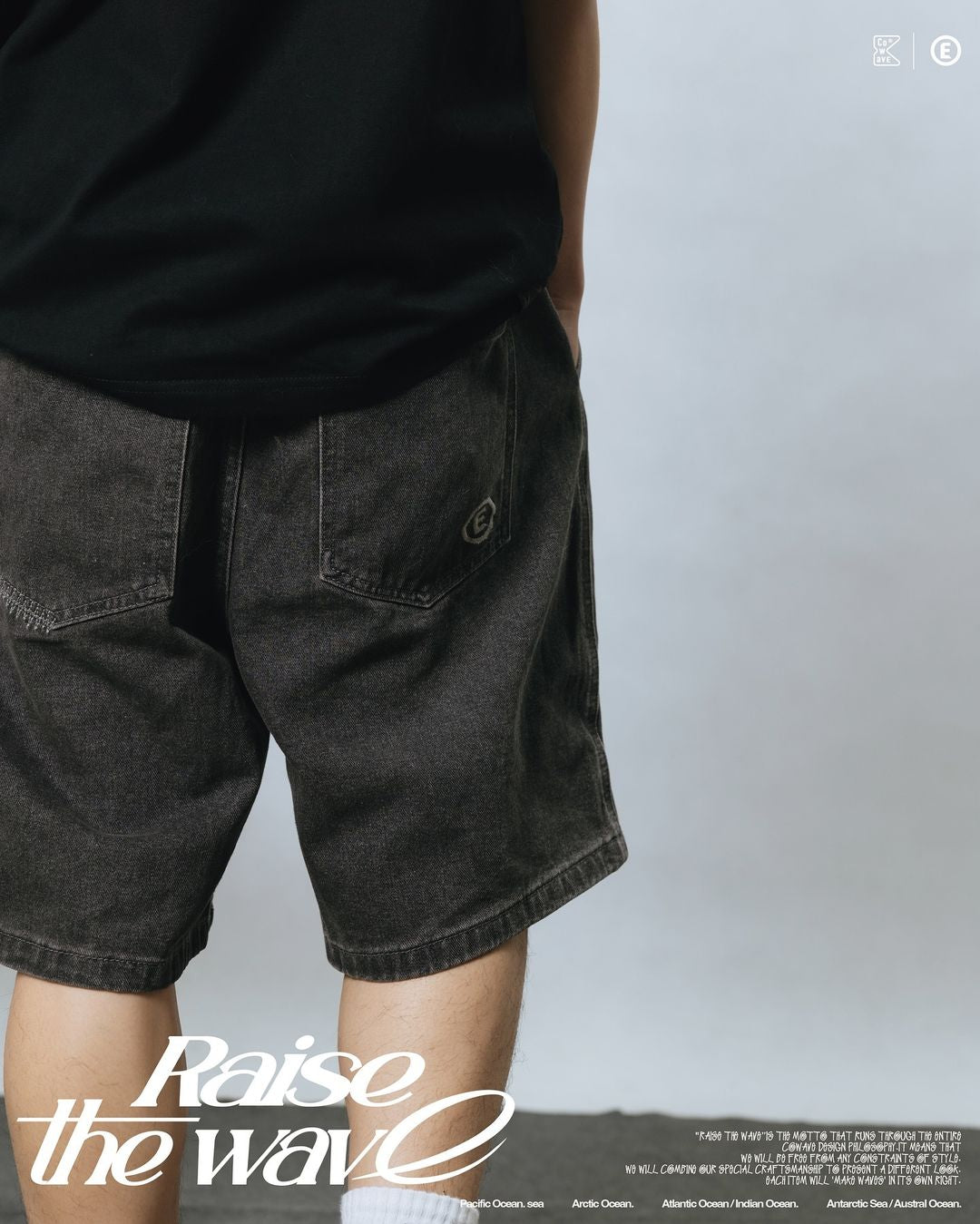 COWAVE 2024 Spring & Summer Wash Denim Bermuda Shorts