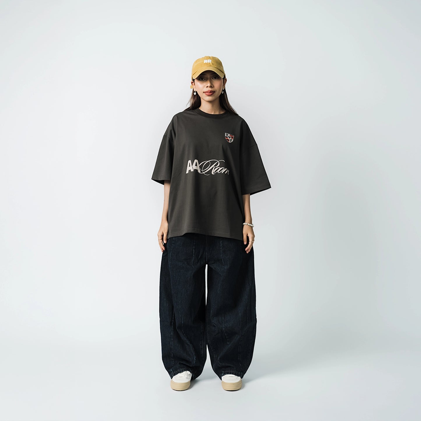 A.A Room Graphic Tee Grey Brown