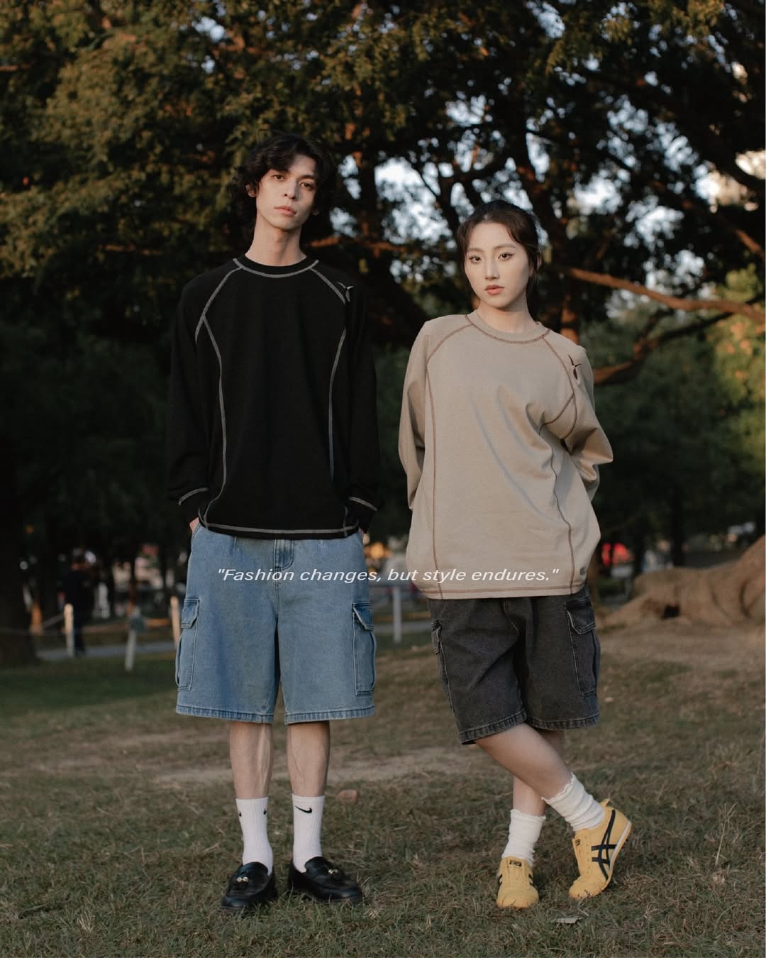 QUEST FLATLOCK STITCH LS TEE 反車線長TEE