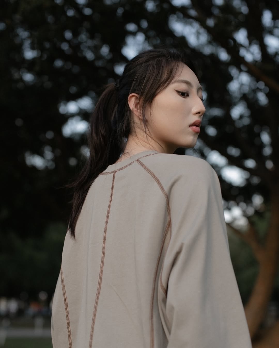 QUEST FLATLOCK STITCH LS TEE 反車線長TEE