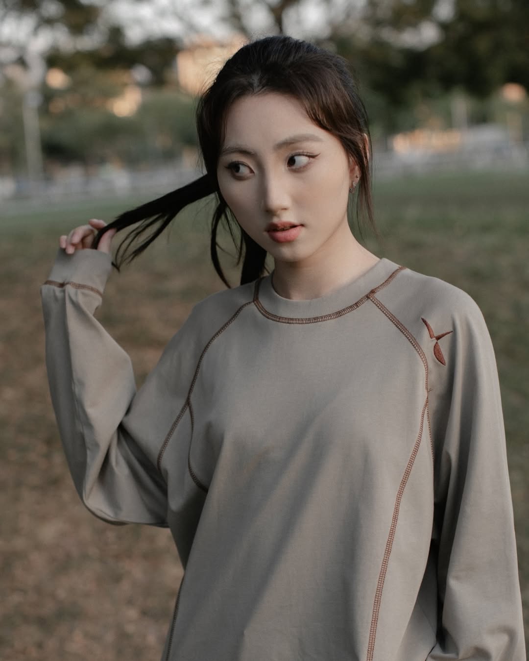 QUEST FLATLOCK STITCH LS TEE 反車線長TEE