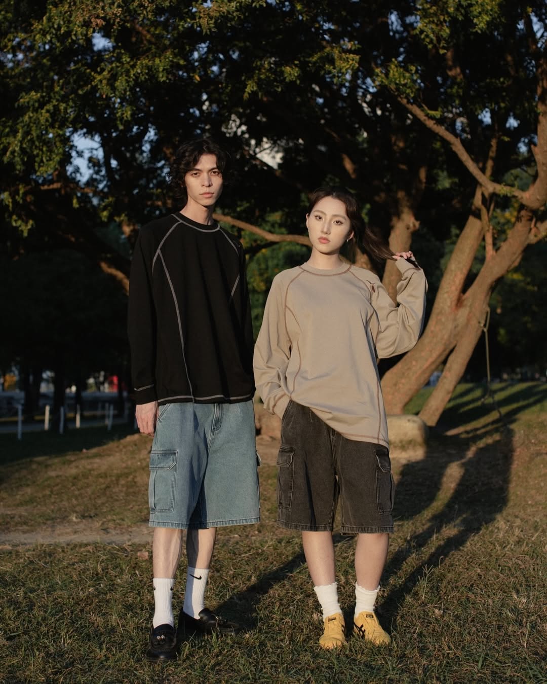 QUEST FLATLOCK STITCH LS TEE 反車線長TEE