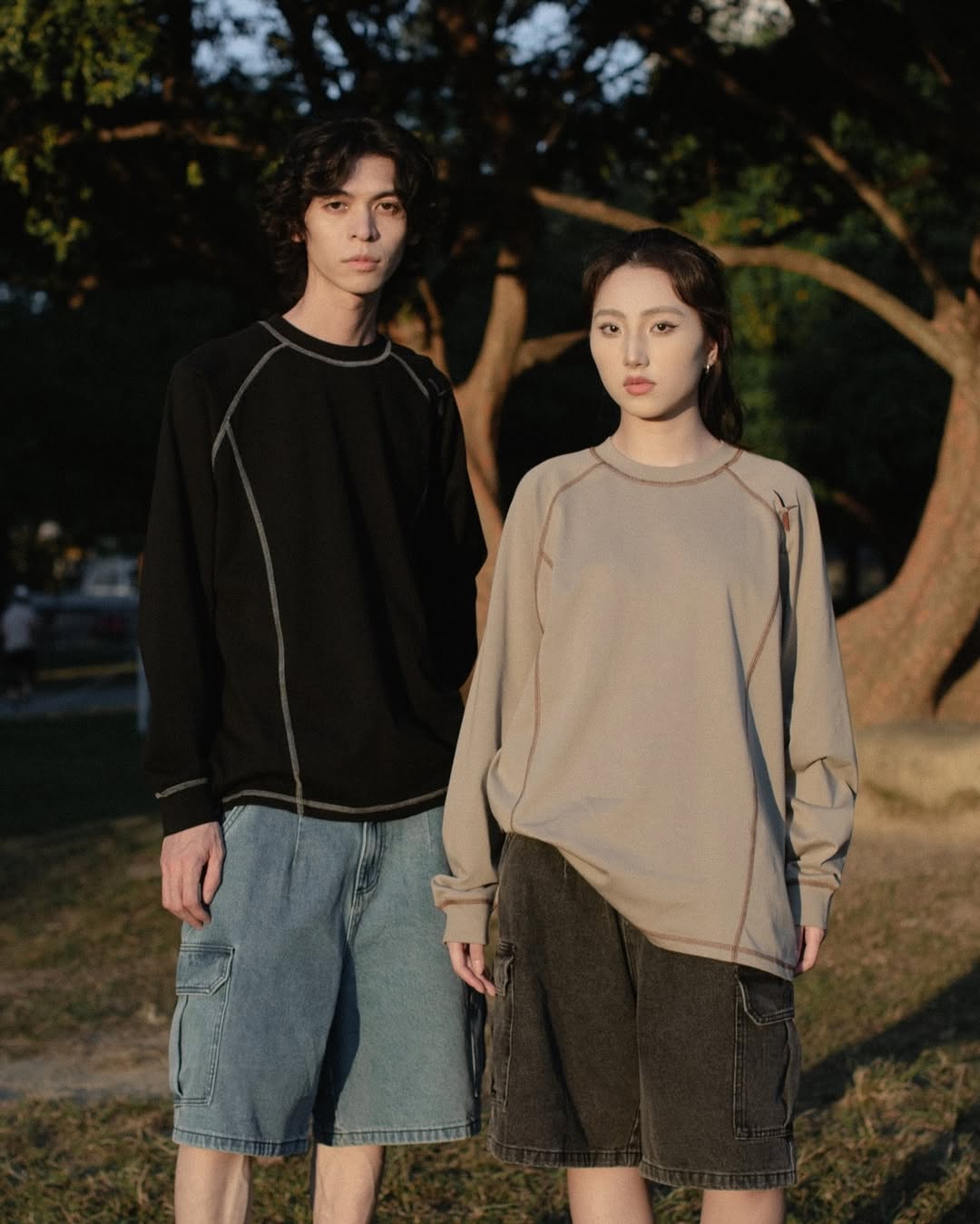 QUEST FLATLOCK STITCH LS TEE 反車線長TEE