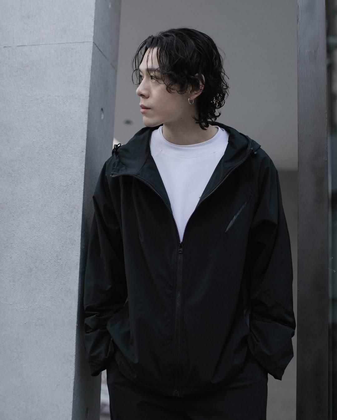 QUEST PIPING TRACK JKT 拼接抽繩機能外套