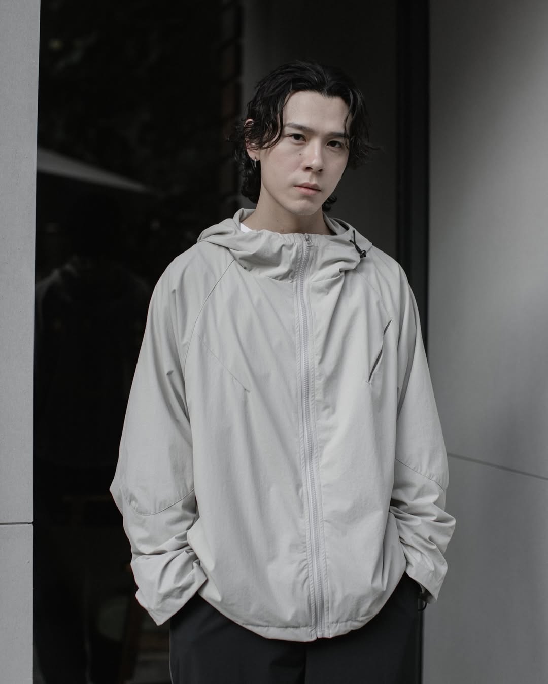 QUEST PIPING TRACK JKT 拼接抽繩機能外套