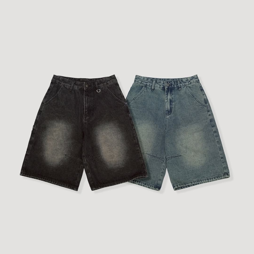 台灣品牌QUEST Vintage Wash Jorts 復古水洗 七分牛仔褲