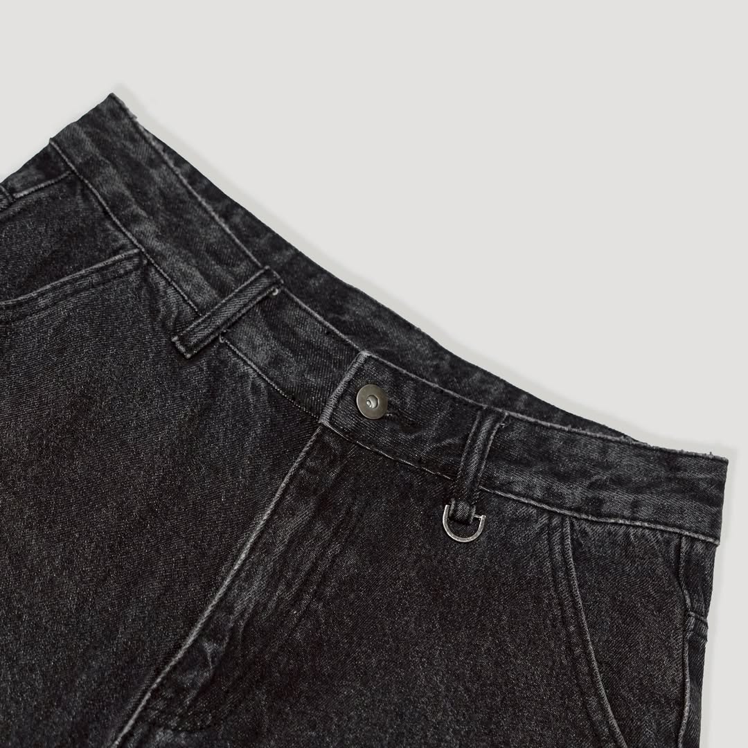 台灣品牌QUEST Vintage Wash Jorts 復古水洗 七分牛仔褲