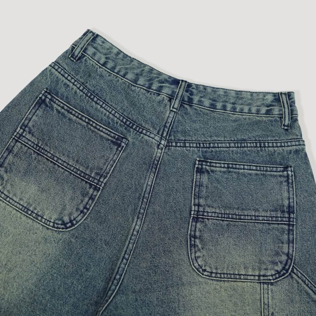 台灣品牌QUEST Vintage Wash Jorts 復古水洗 七分牛仔褲