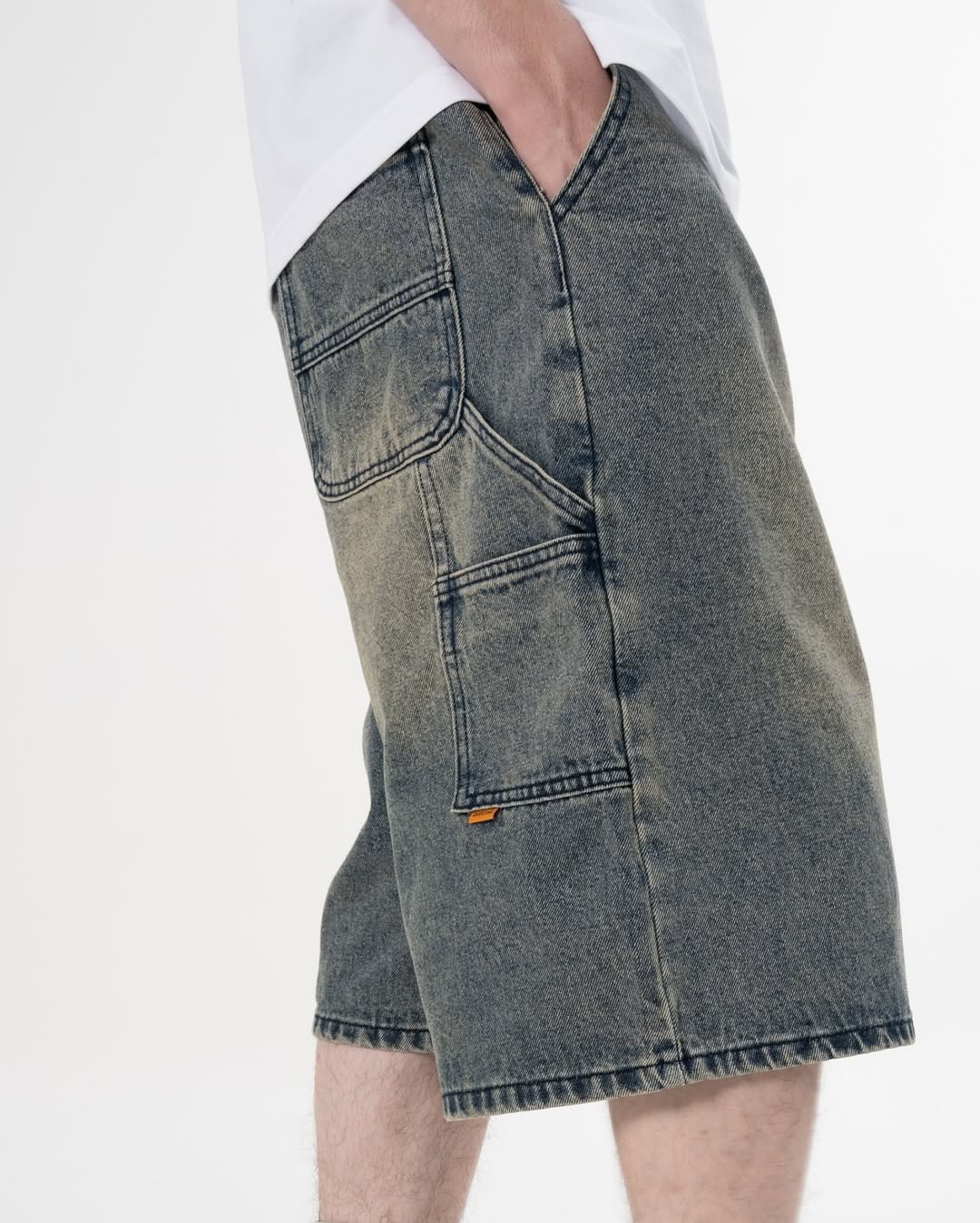 台灣品牌QUEST Vintage Wash Jorts 復古水洗 七分牛仔褲