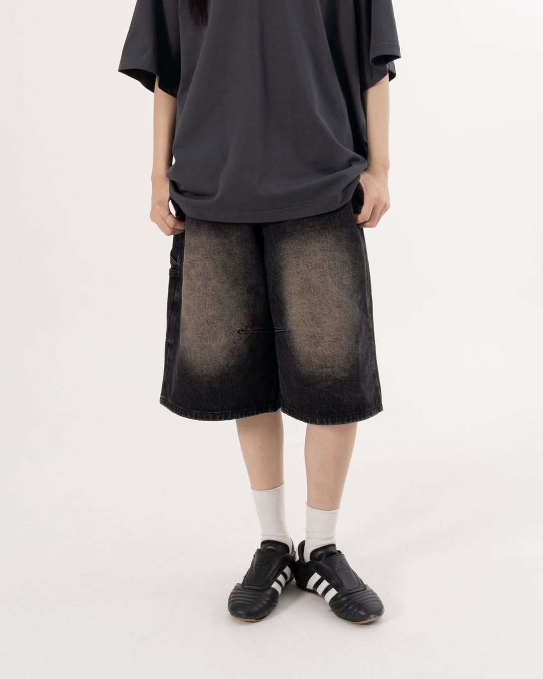 台灣品牌QUEST Vintage Wash Jorts 復古水洗 七分牛仔褲