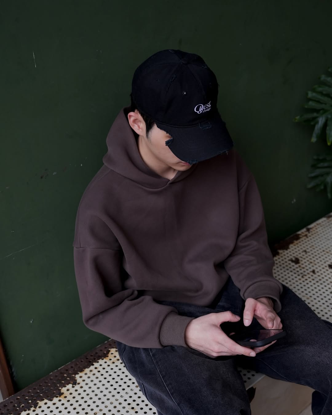 QUEST BASIC LOGO DESTROYED CAP (QUEST) 破壞老帽