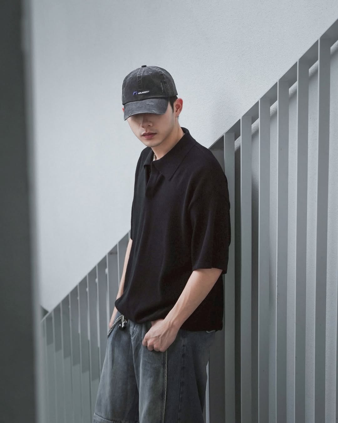 QUEST WASH LOGO DESTROYED CAP 水洗破壞老帽