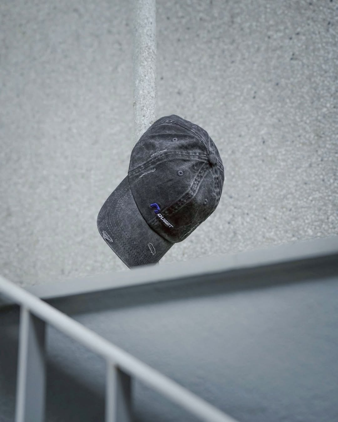 QUEST WASH LOGO DESTROYED CAP 水洗破壞老帽
