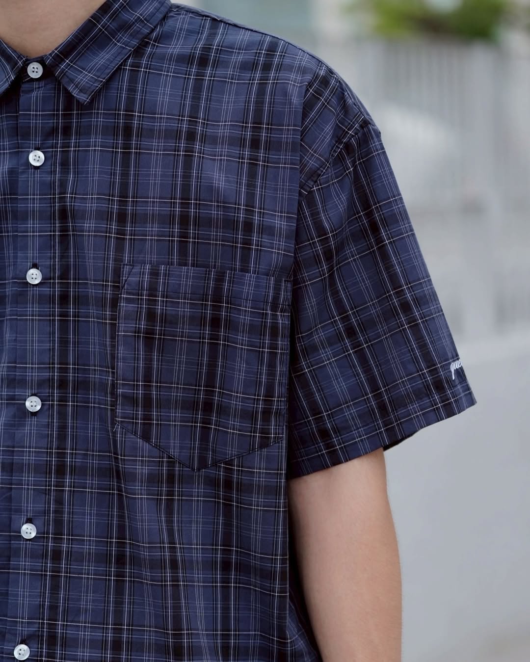 QUEST Boxy Fit Plaid Shirt|格紋短版襯衫