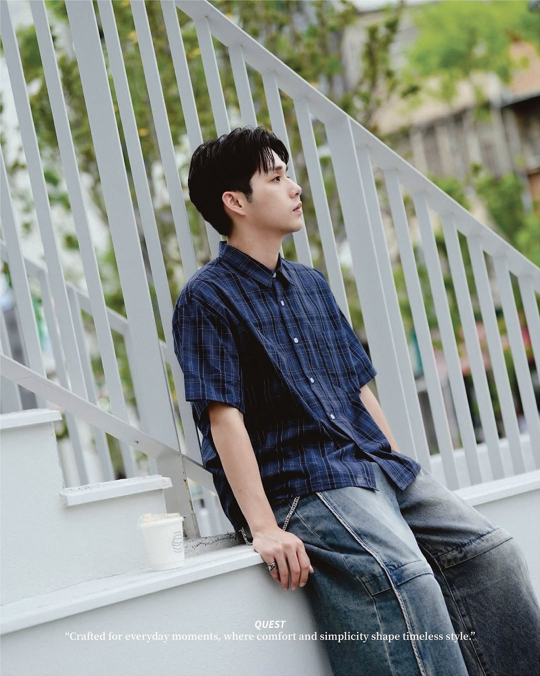 QUEST Boxy Fit Plaid Shirt|格紋短版襯衫