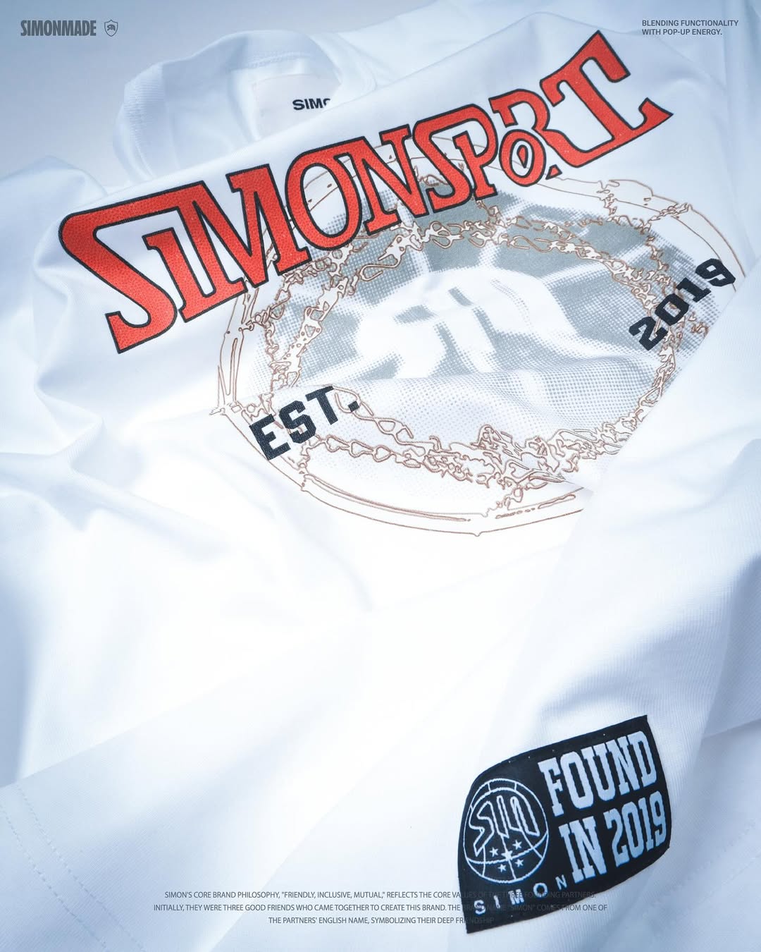 SIMON MADE TS-2523-02 SWISH籃網 下墜 短T