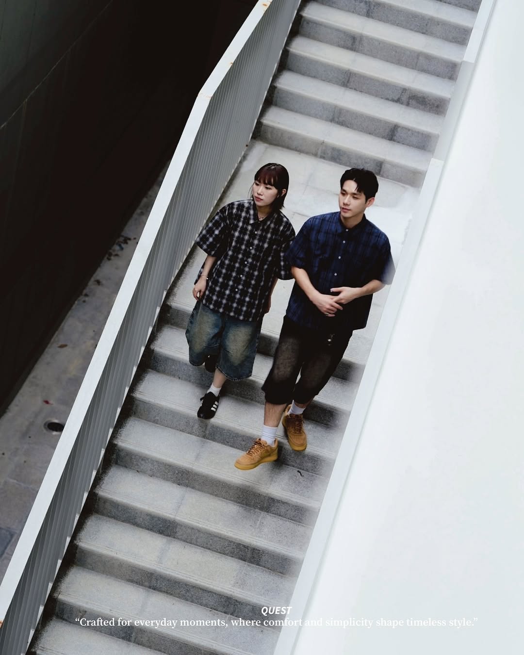 QUEST Boxy Fit Plaid Shirt|格紋短版襯衫