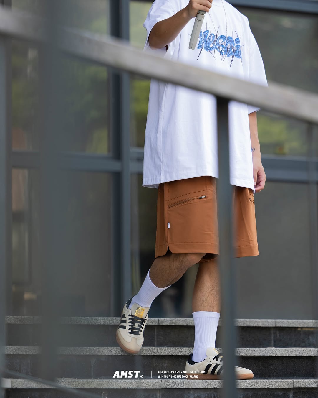 ANST 六袋 拉鍊口袋短褲 882507