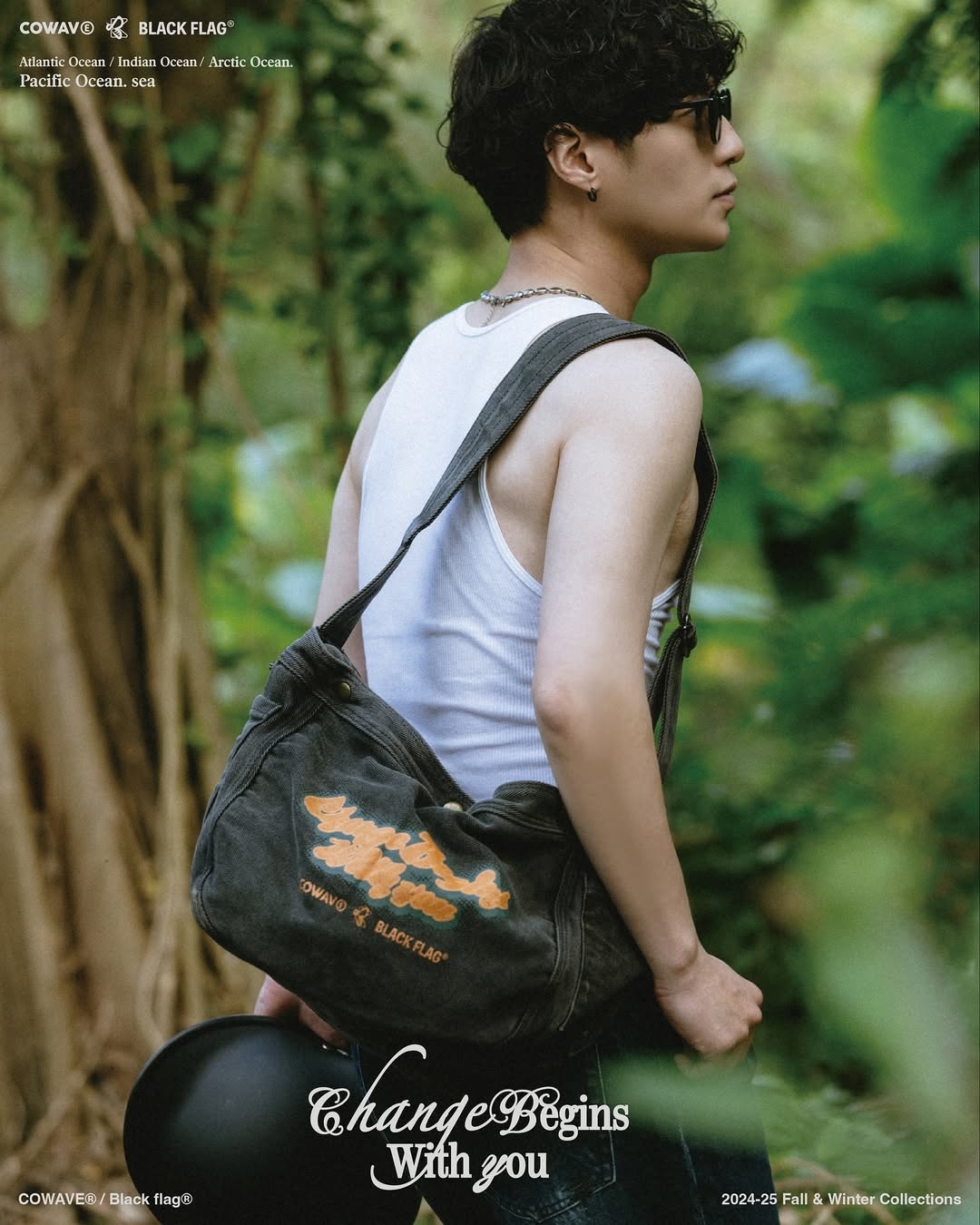 COWAVE® / Black flag® 2024-25 Fall & Winter Wash Newsboy Bag