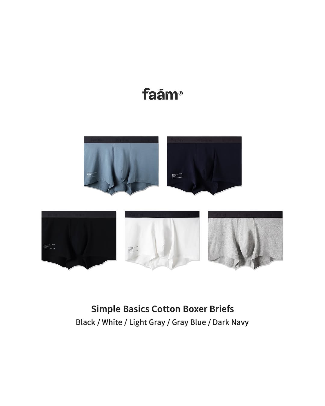 Simple Basics Cotton Boxer Briefs 素面棉質平口內褲 SPBCBX001