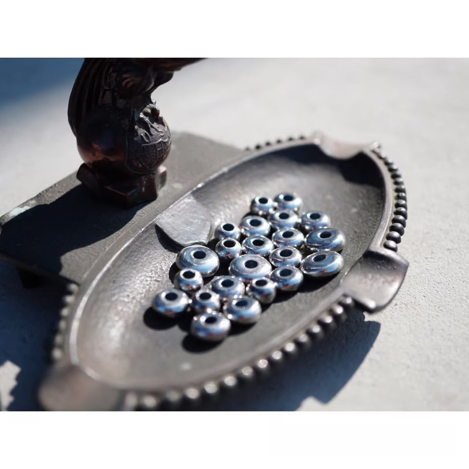 silver beads L