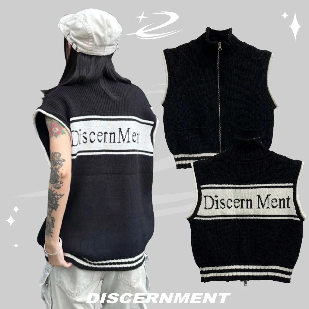 DCM KNIT VEST 針織 背心 毛衣 外套 雙拉鍊 DCM-W35