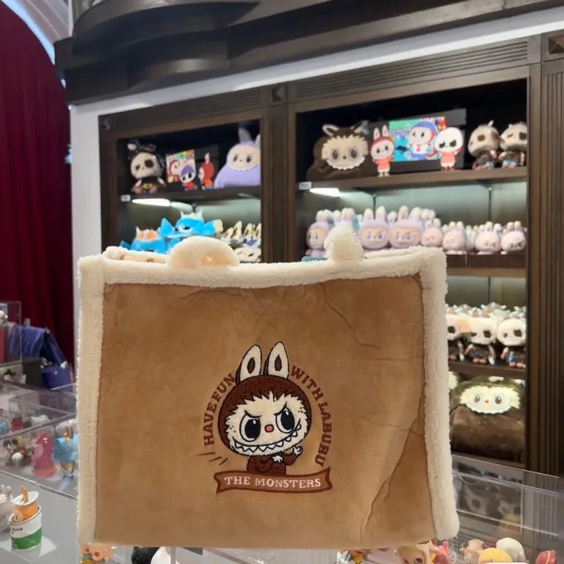 POP MART POPMART 泡泡瑪特 LABUBU 毛絨托特包 肩背包