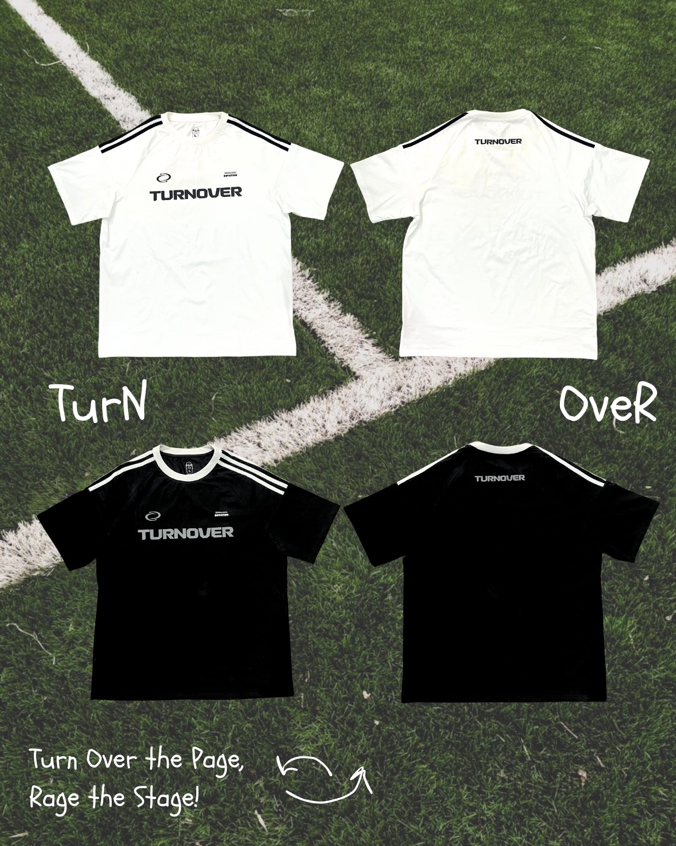 TURNOVER 2025SS Vortex Football Tee “25SSFT1 渦流足球TEE”
